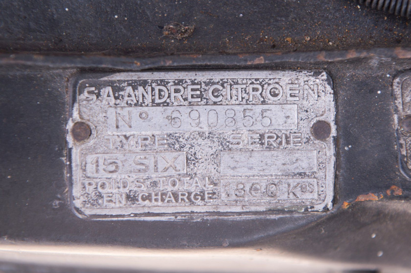 1949 Citroën Traction 15-Six berline  No reserve