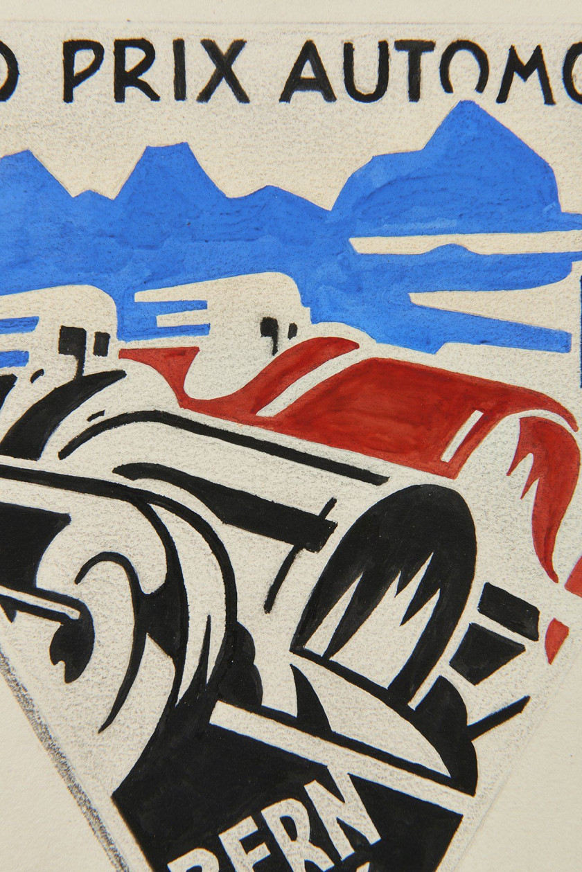 GRAND PRIX AUTOMOBILE, BERN, 1934  Badge, projet original