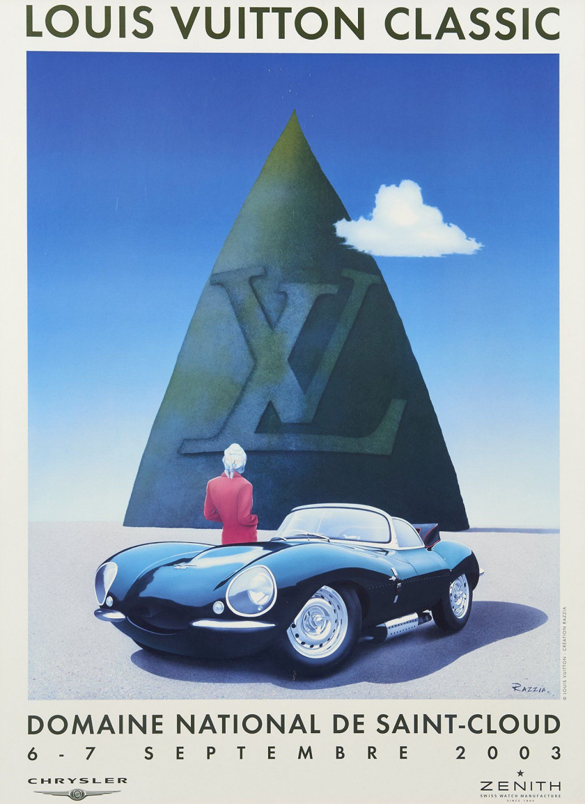 CONCOURS D'ELEGANCE DE BAGATELLE-LOUIS VUITTON CLASSIC  Trois affiches, éditions 1998, 2001 et 2003