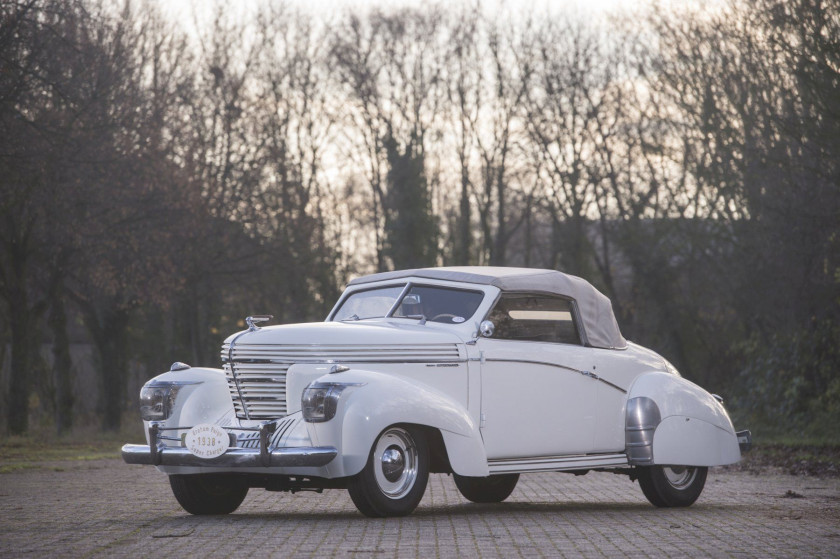 1939 Graham Paige Type 97 supercharged cabriolet Pourtout Carte grise françaiseChâssis n° 501 450- Histoire particulière, carrosserie P