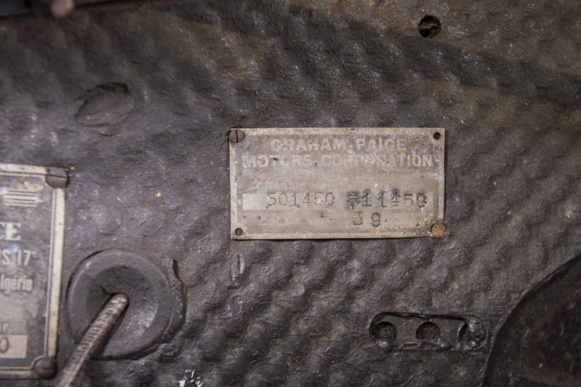 1939 Graham Paige Type 97 supercharged cabriolet Pourtout Carte grise françaiseChâssis n° 501 450- Histoire particulière, carrosserie P