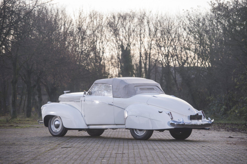 1939 Graham Paige Type 97 supercharged cabriolet Pourtout Carte grise françaiseChâssis n° 501 450- Histoire particulière, carrosserie P