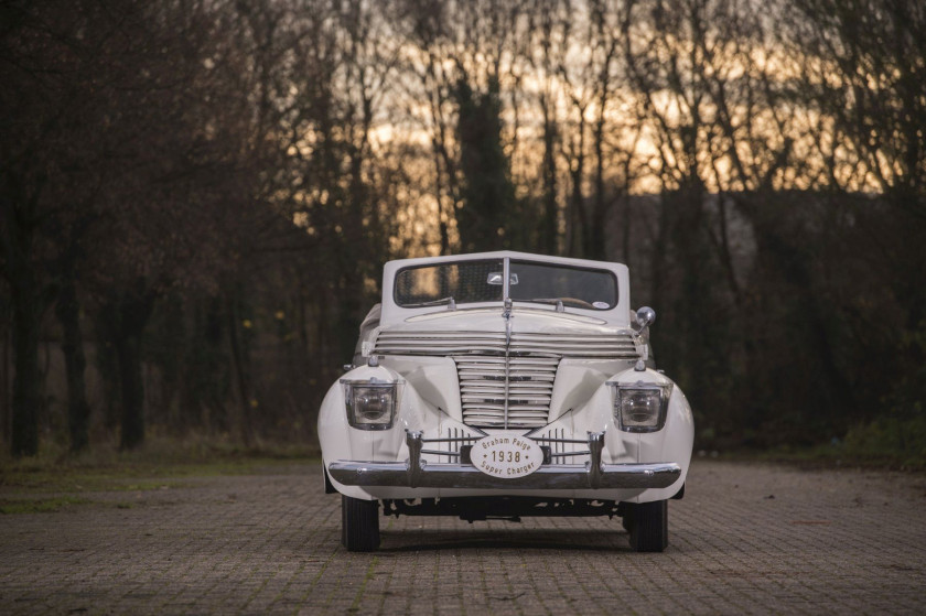 1939 Graham Paige Type 97 supercharged cabriolet Pourtout Carte grise françaiseChâssis n° 501 450- Histoire particulière, carrosserie P