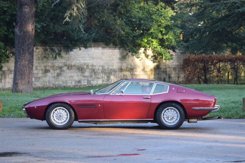 1971 Maserati Ghibli 4,9LSSCarte grise françaiseChâssis n° AM115/49/2098Moteur n° AM 115/49/2098- Origine française- Ligne magistrale,