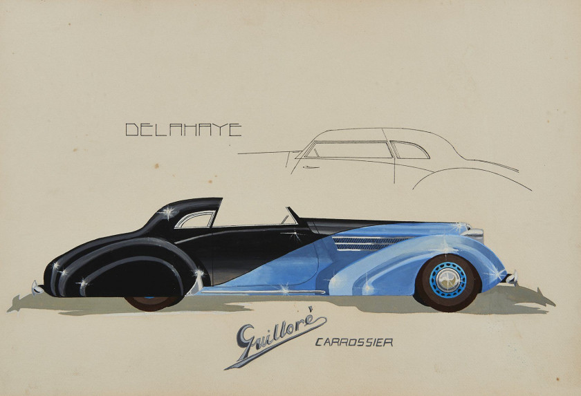 PROJET DE CARROSSERIE COUPE-CABRIOLET POUR DELAHAYE  Guilloré carrossier