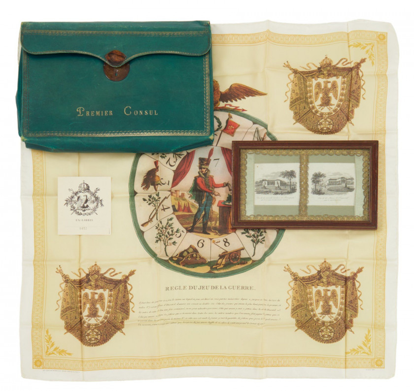 Reproduction du portefeuille du Ier Consul en maroquin vert