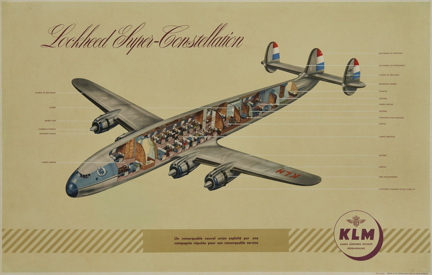 LOCKHEED SUPER CONSTELLATION - KLM  Affiche promotionnelle