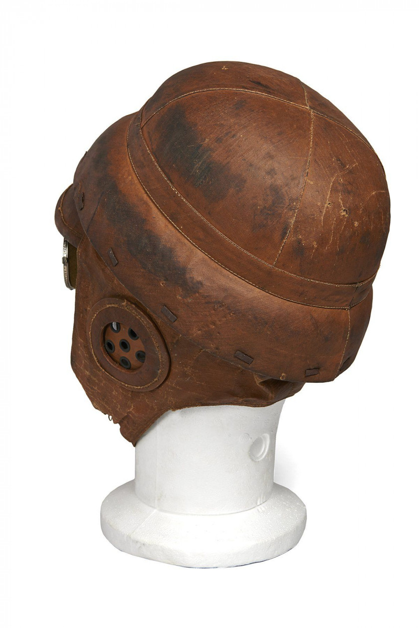 CASQUE DE PILOTE  Attribué à Roold, circa 1914-1918