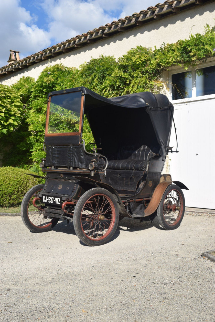 1901 De Dion Bouton Type G vis-à-vis Carte grise françaiseChâssis n° 1389Moteur n° 4831- Trois propriétaires seulement- État d'origine