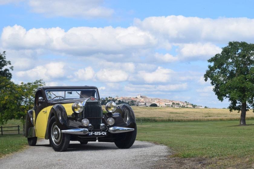 1935 Bugatti Type 57 Atalante découvrable Carte grise françaiseChâssis n° 57330Moteur n° 548 - 1ère Atalante à être présentée au Salon