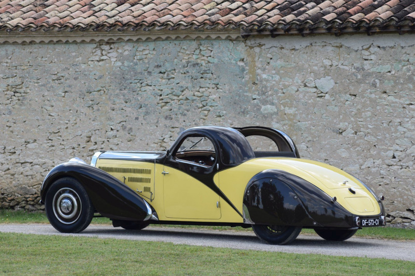 1935 Bugatti Type 57 Atalante découvrable Carte grise françaiseChâssis n° 57330Moteur n° 548 - 1ère Atalante à être présentée au Salon