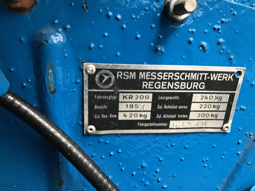 1957 Messerschmitt KR 200  No reserve