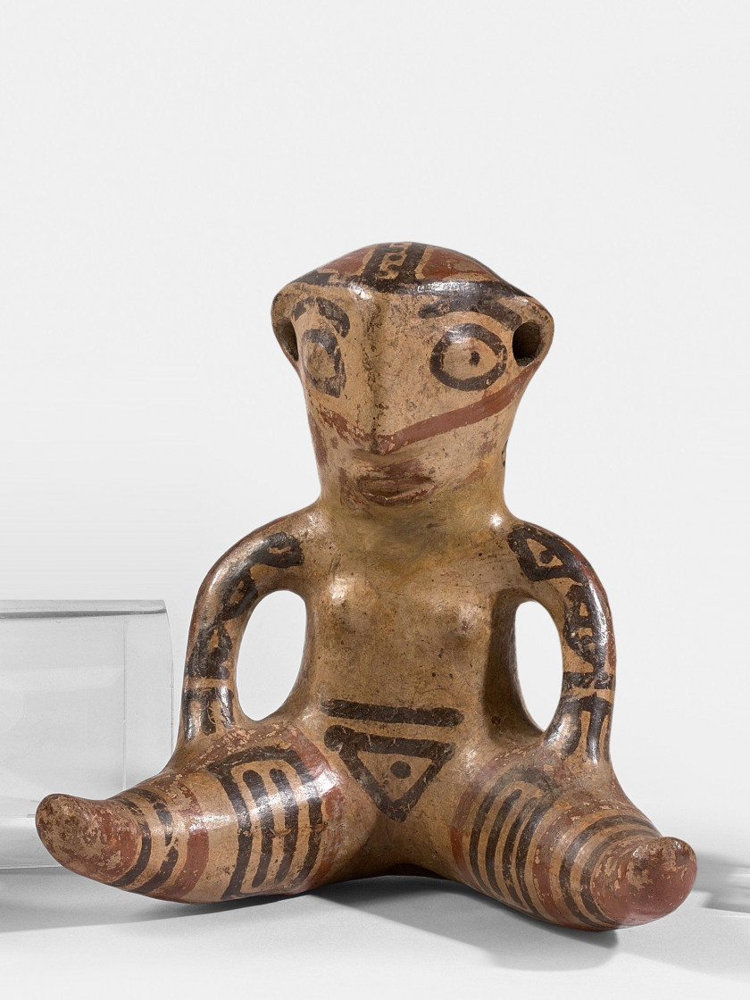 STATUETTE ANTHROPOMORPHE, CULTURE NICOYA, COSTA RICA, 500-800