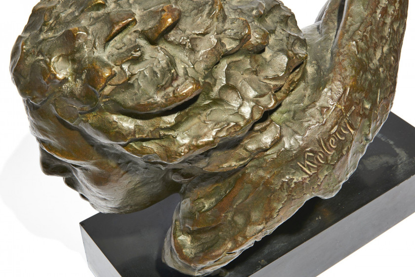 Alexandre KELETY 1918-1940 Buste de Jean Mermoz à l'écharpe