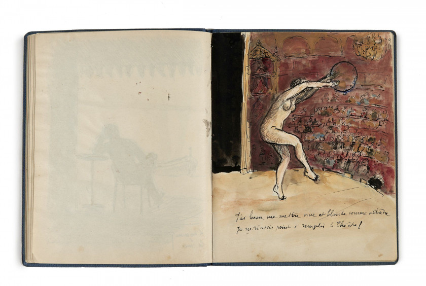 Paul VALÉRY Marie Élisabeth WREDE 1871-1945 & 1898-1981 Réunion de quatre cahiers de notes et de dessins