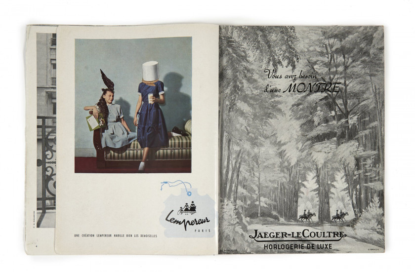 Jacques PRÉVERT 1900-1977 Collages originaux sur les pages d'un numéro de l'Album du Figaro