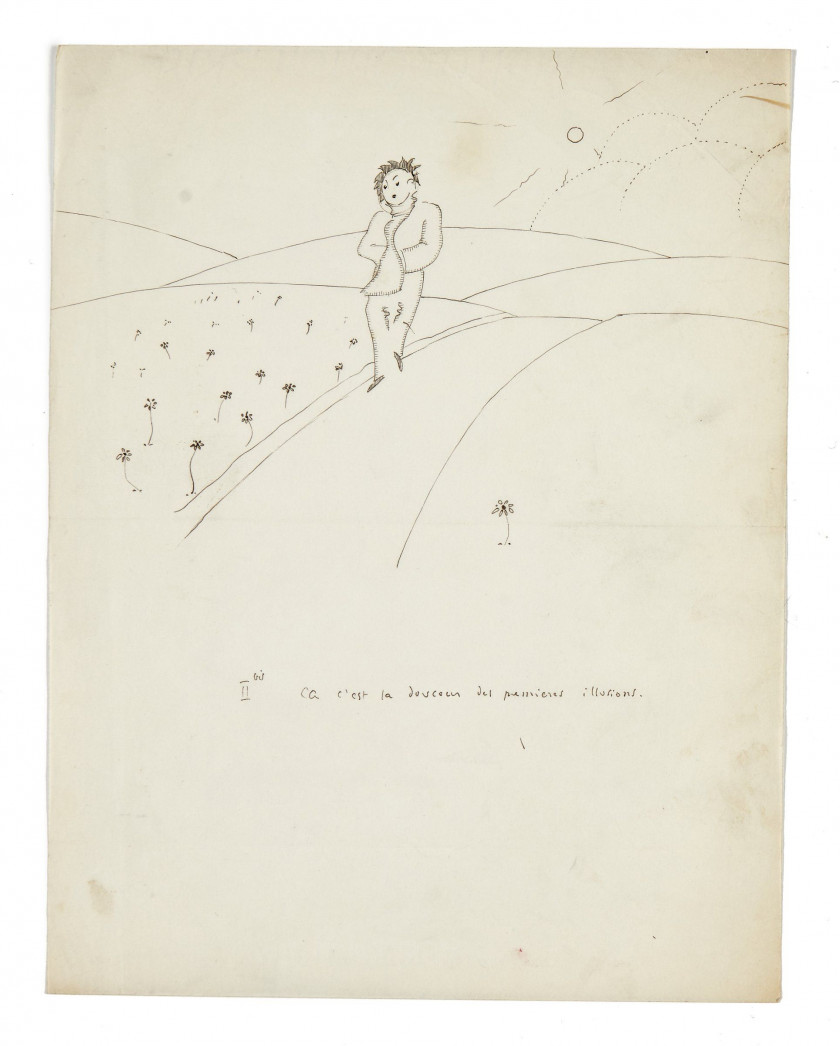 Antoine de SAINT-EXUPÉRY 1900-1944 Suite de 11 dessins originaux