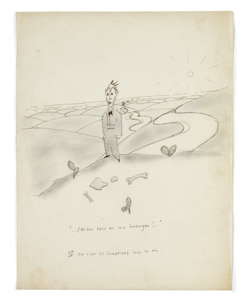 Antoine de SAINT-EXUPÉRY 1900-1944 Suite de 11 dessins originaux