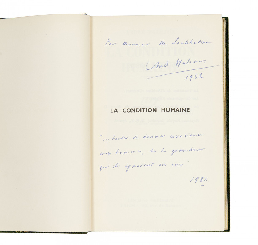 André MALRAUX 1901-1976 La Condition humaine