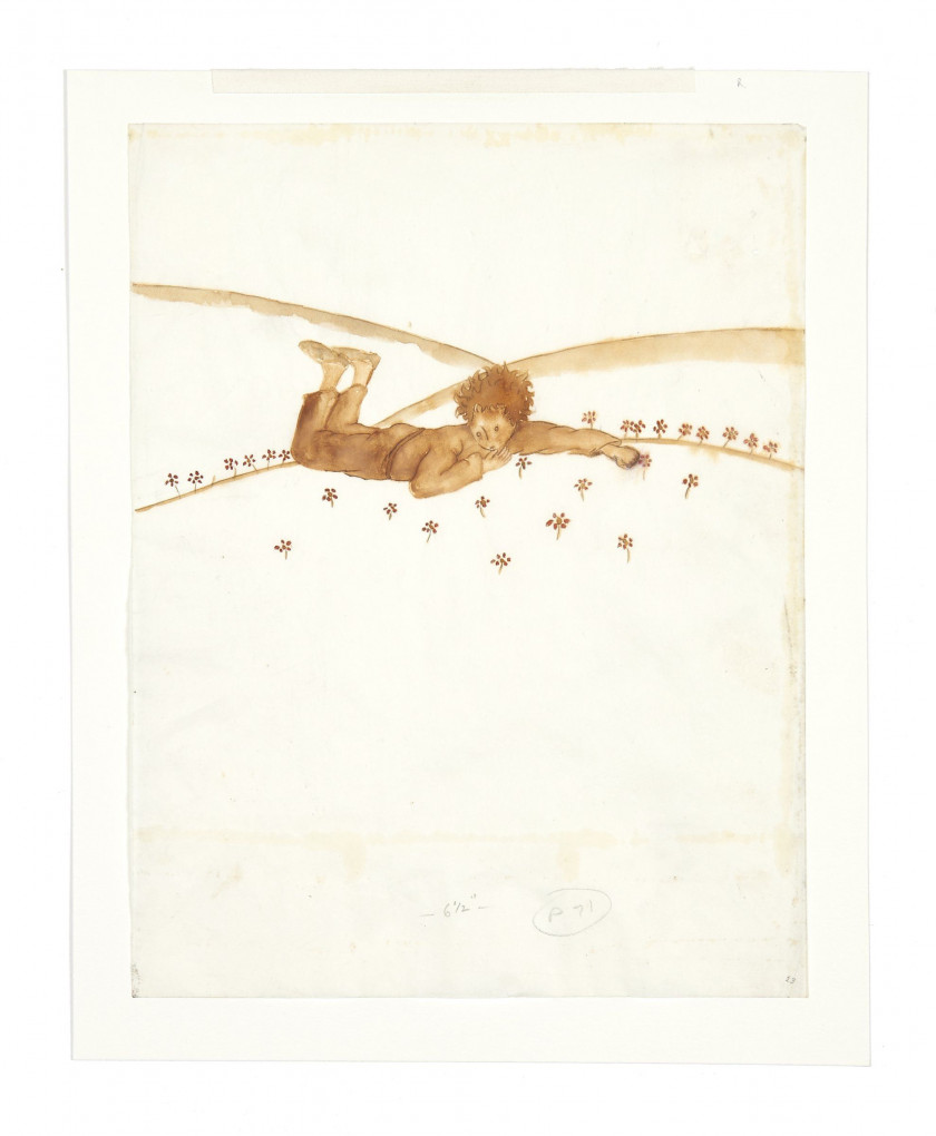 ¤ Antoine de SAINT-EXUPÉRY 1900-1944 Aquarelle originale utilisée pour l'illustration du Petit Prince