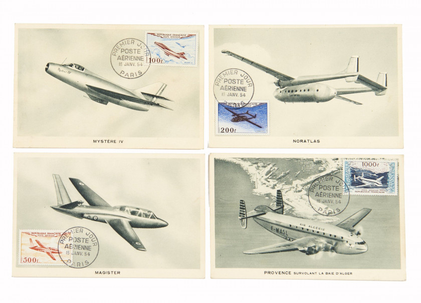 AEROPHILATHELIE Classeurs d'enveloppes premiers vols tous pays circa 1930-1950