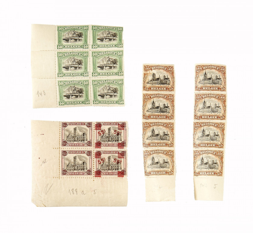 BELGIQUE Timbres et séries diverses, années d'avant guerre.