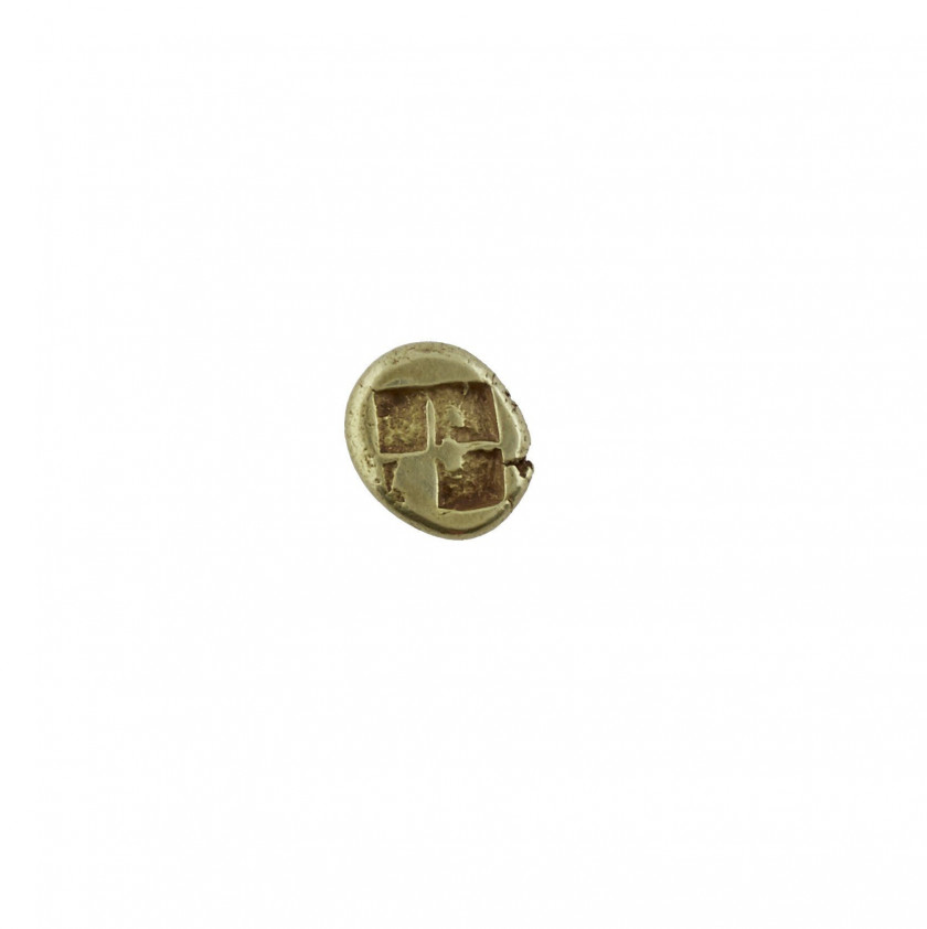 Ionie. Phocée. Hecté d’électrum. Vers 521-478. Tête féminine diadémée à g. Sourire archaïque. R./ Carré creux quadripartite. (Bodens...