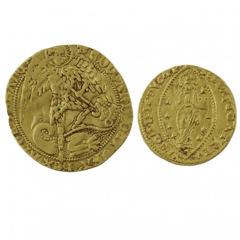 ANGLETERRE. EDOUARD IV (147-1485), 2nd règne (1471-1483). Ange d’or. (Fr. 139). (traces de monture). ITALIE. Venise. ANDREA GRITTI (...