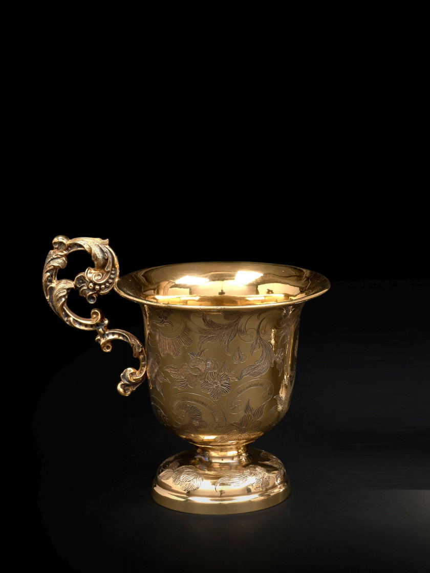 TASSE EN VERMEIL Orfèvre Martial Fray (1849-1861)