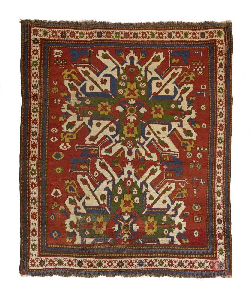 TAPIS KAZAK KARABAGH (ARTSAKH), ARMÉNIE, CAUCASE, DEUXIÈME MOITIÉ DU XIXe SIÈCLE