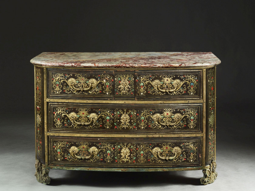 COMMODE D'ÉPOQUE LOUIS XIV, PARIS, VERS 1710-1715 Attribuée à Nicolas Sageot