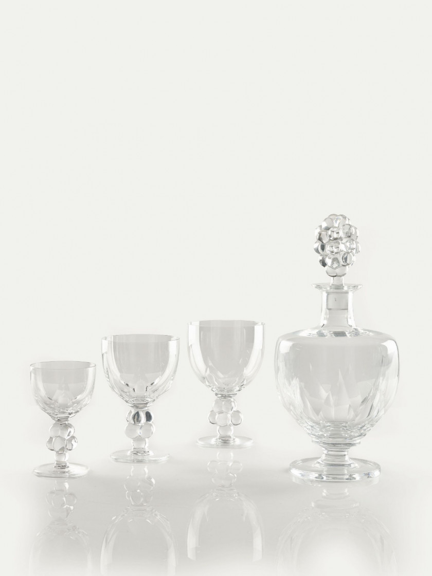 PARTIE DE SERVICE DE VERRES, PAR LALIQUE