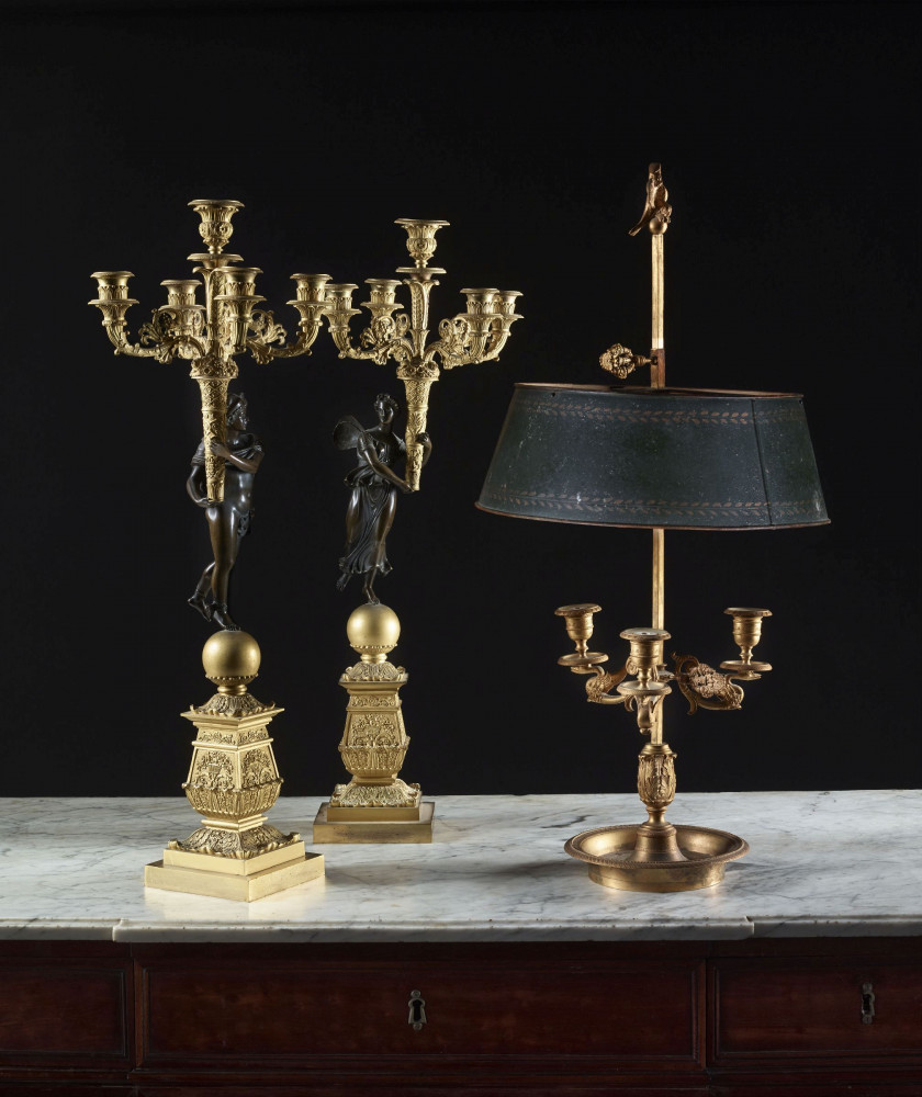 PAIRE DE CANDÉLABRES D'ÉPOQUE LOUIS-PHILIPPE