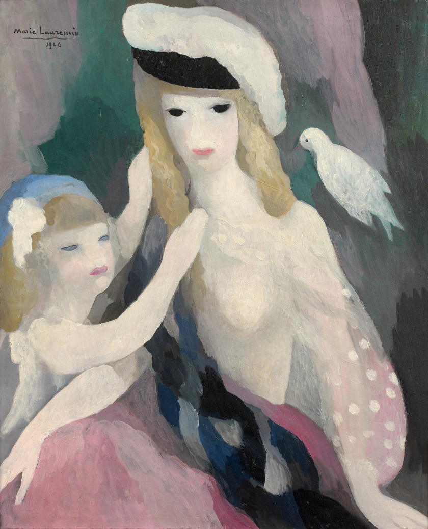 Marie LAURENCIN 1885 - 1956 Frère et soeur - 1926 Huile sur toile