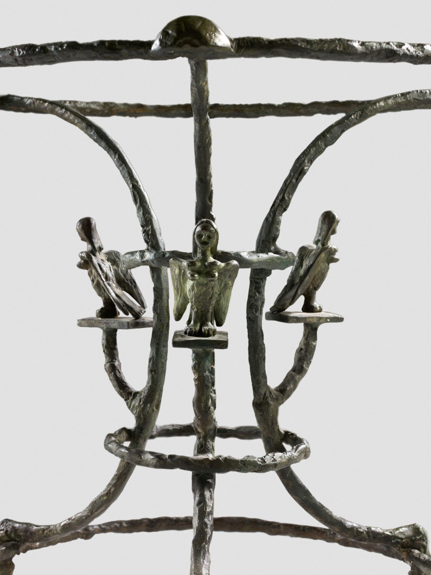 ¤ Diego GIACOMETTI 1902 - 1985 Paire de guéridons aux harpies