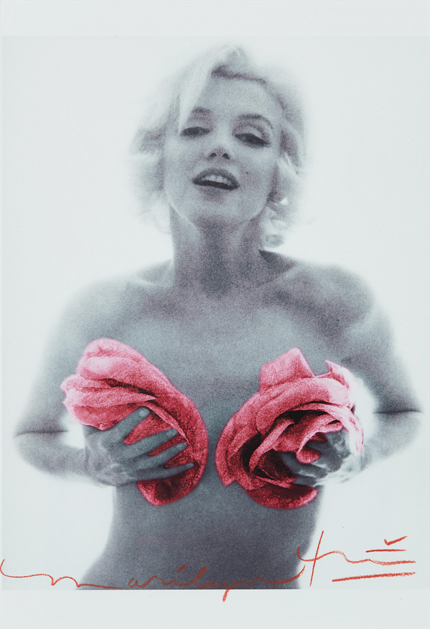 Bert STERN 1929-2013 Marilyn Monroe - Pink Roses The Last Sitting - 1962  Épreuve pigmentaire Iris (2012)