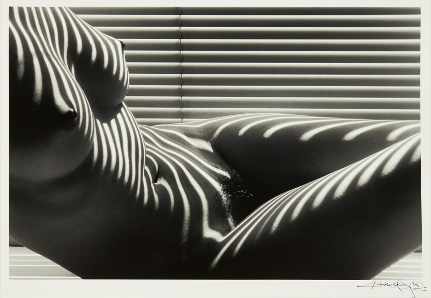 Lucien CLERGUE 1934-2015 Nu zébré - New York - 1997 Épreuve argentique (2005)