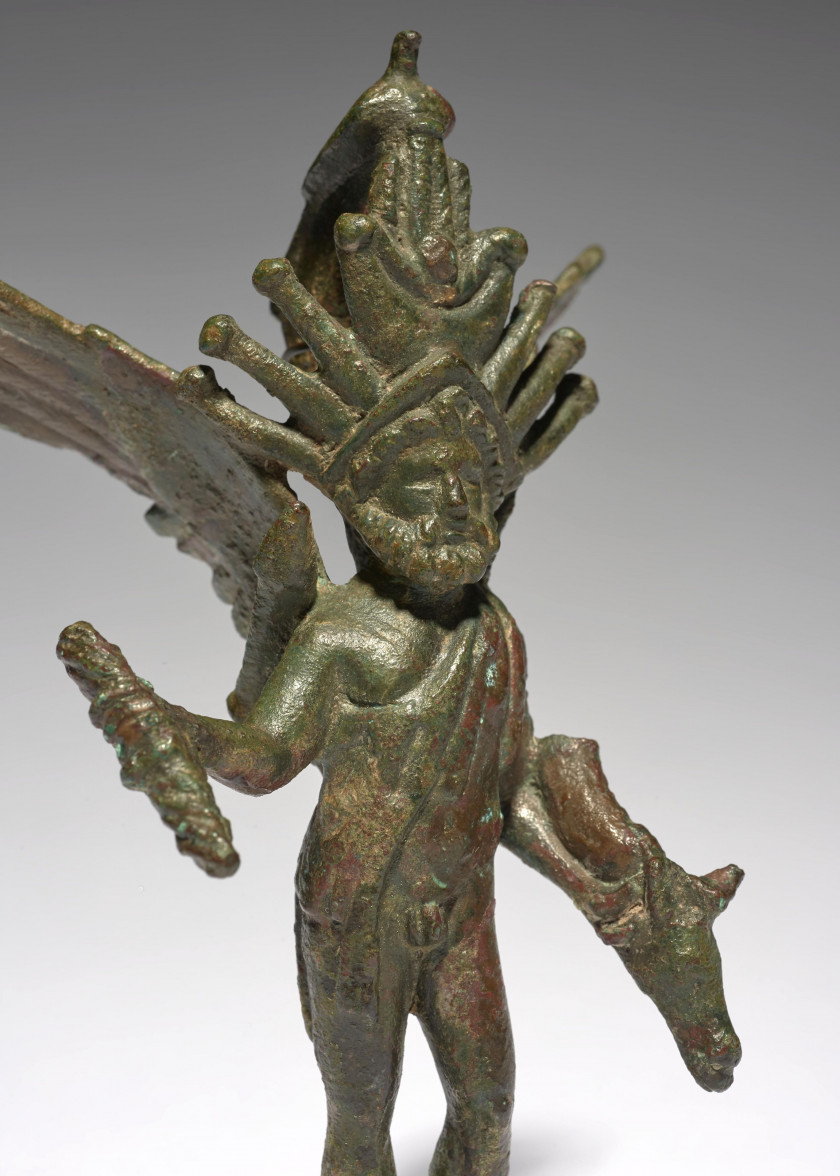 ¤ ZEUS SÉRAPIS EN BRONZE, ART ROMAIN D'ORIENT, VERS LE 2e SIÈCLE