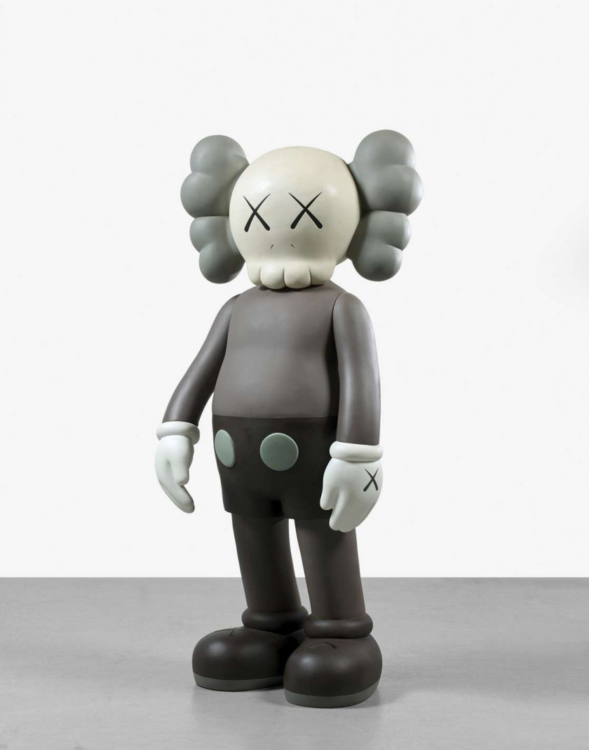 KAWS (Américain - Né en 1974) 4 Foot Companion (Brown) - 2007 Sculpture en vinyle peinte