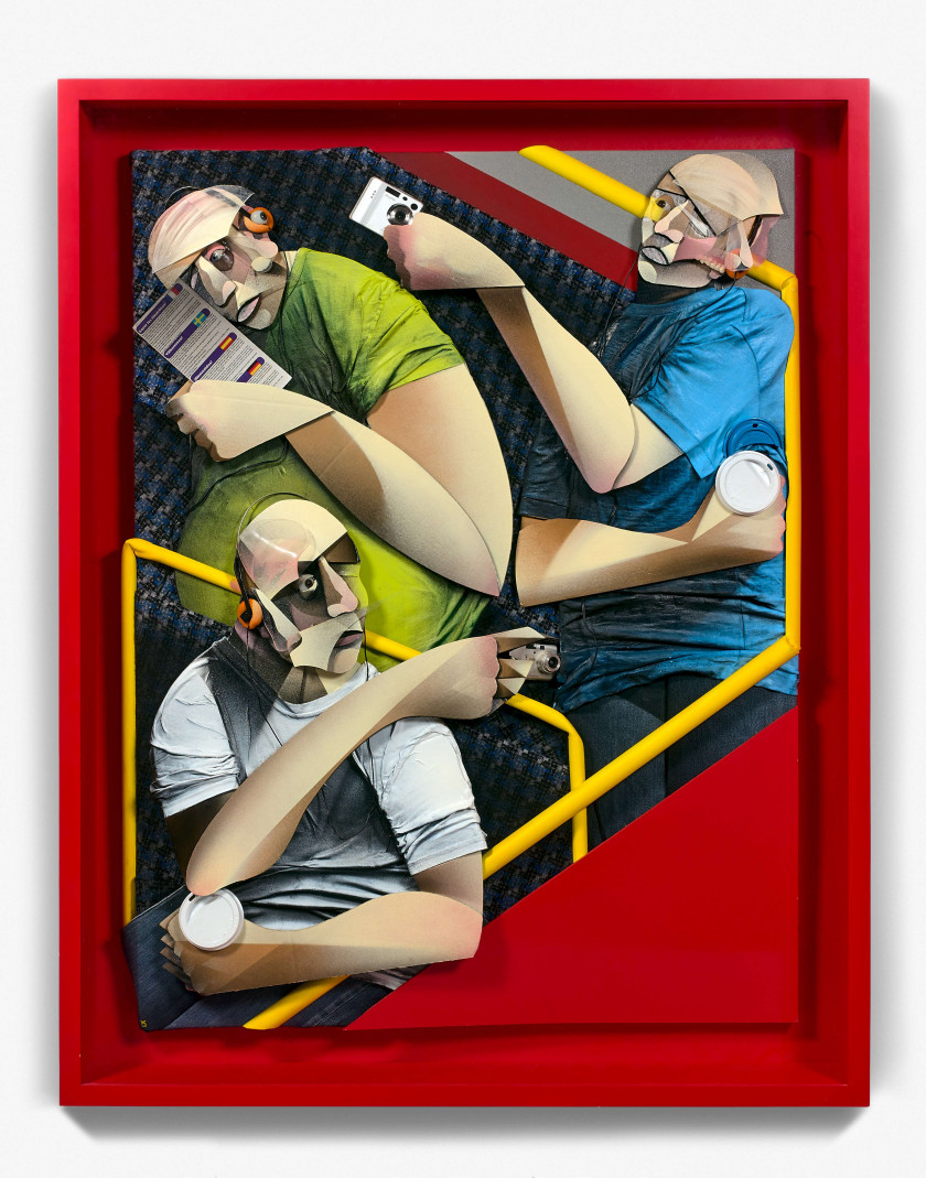 Adam NEATE (Anglais - Né en 1977) The Sightseers - 2009 Technique mixte sur toile