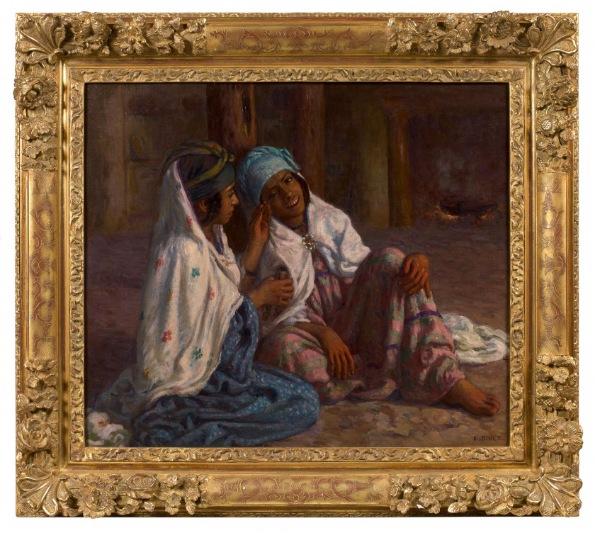 Etienne DINET 1861 - 1929 Le Khôl Huile sur toile