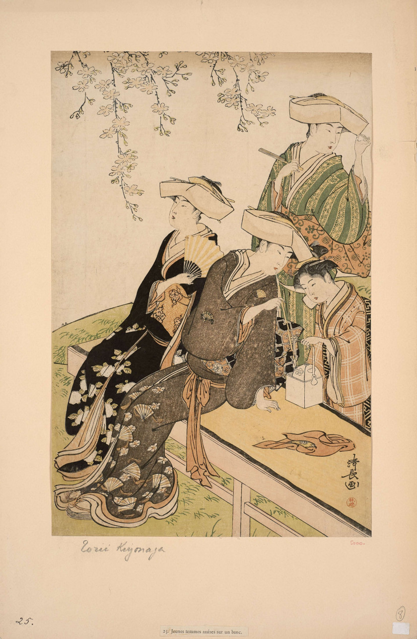 Torii Kiyonaga (1752 - 1815) Partie droite du diptyque