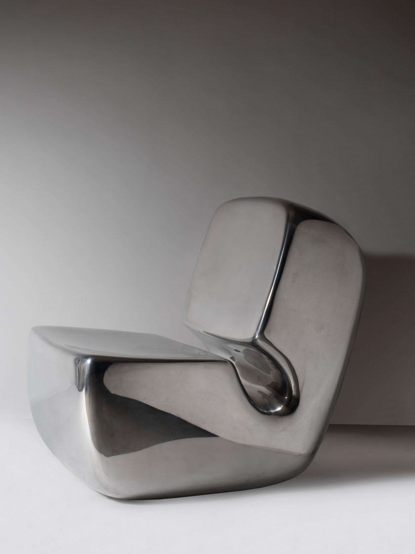 Marc NEWSON (Né en 1963) Chaise dite "Zenith" - 1998 Aluminium poli