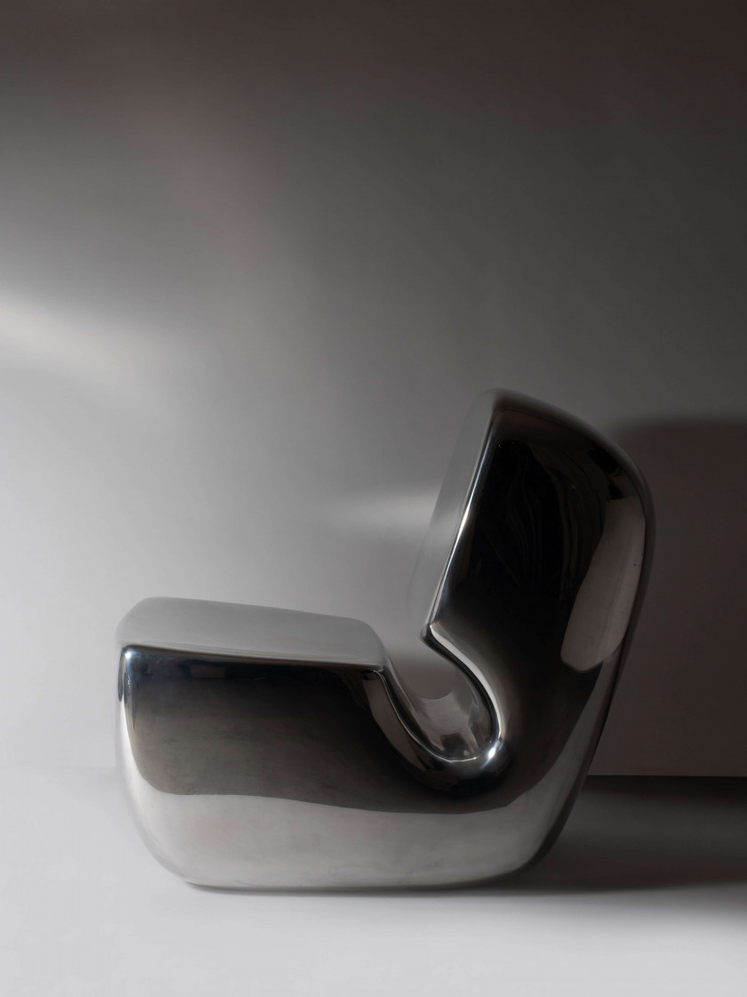 Marc NEWSON (Né en 1963) Chaise dite "Zenith" - 1998 Aluminium poli