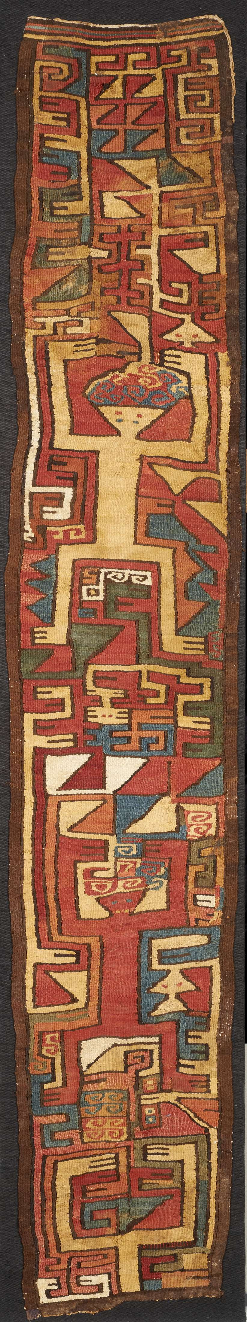 IMPORTANT BANDEAU FUNÉRAIRE Culture Proto-Nazca, Pérou Intermédiaire ancien 100 av. J.-C.- 300 ap. J.-C.