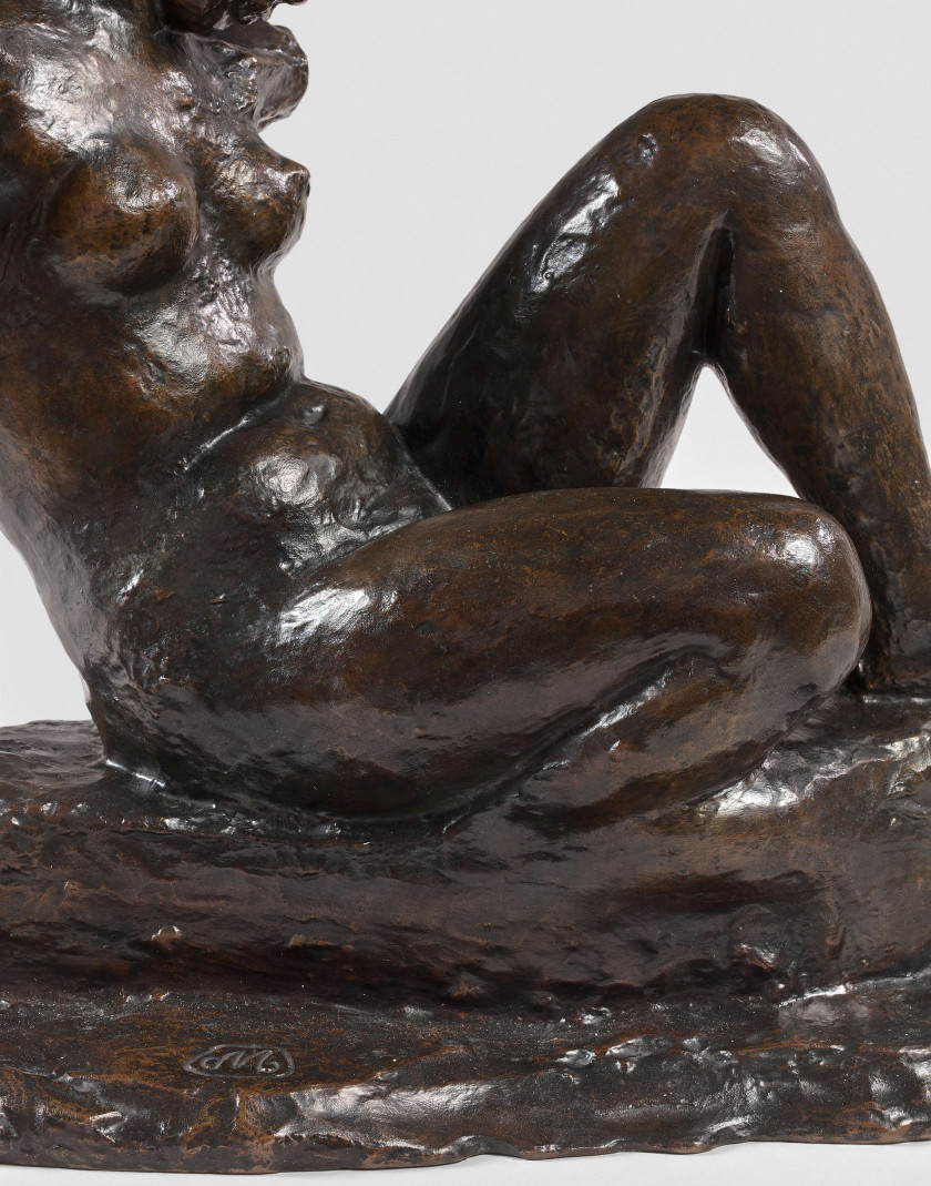 Aristide MAILLOL 1861 - 1944 Etude pour la Montagne - 1937 Bronze à patine brune