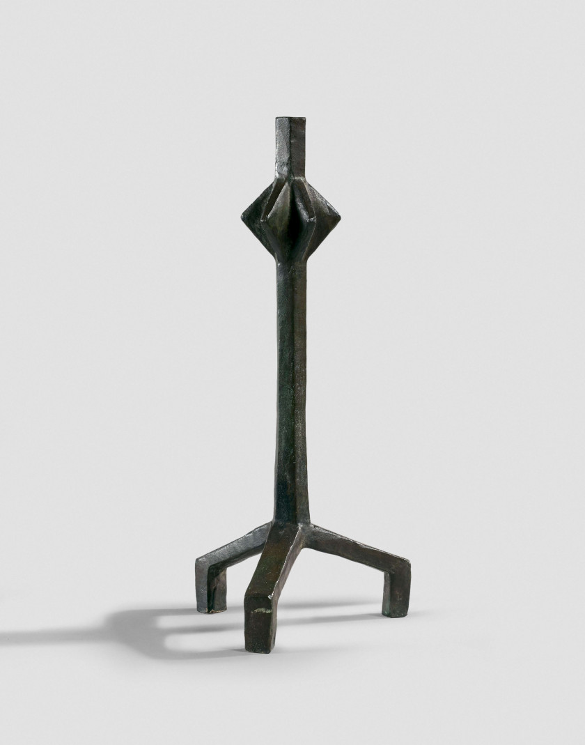 Alberto GIACOMETTI 1901 - 1966 Lampe modèle "étoile" Bronze à patine brun vert