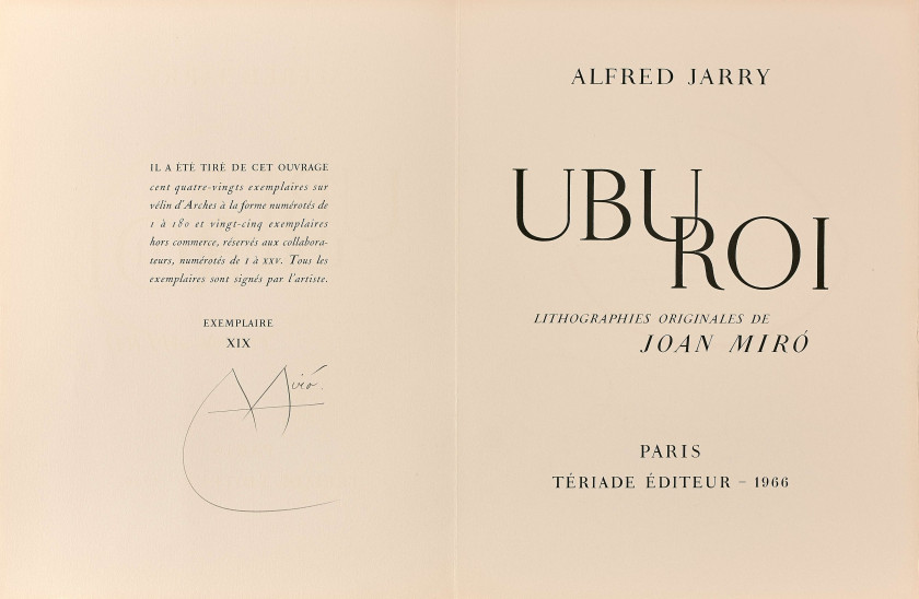 Alfred JARRY et Joan MIRO  Ubu roi