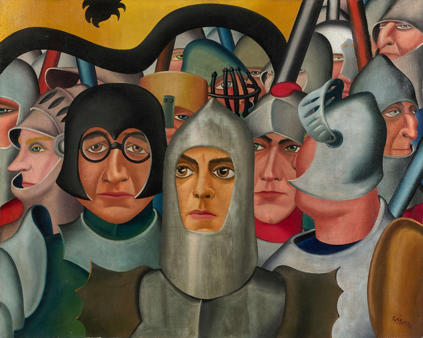 Félix LABISSE 1905 - 1982 Les flamands -1933 Huile sur toile