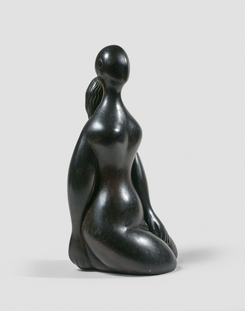 Baltasar LOBO 1910 - 1993 Jeune fille - 1967-1968 Bronze à patine brun-vert